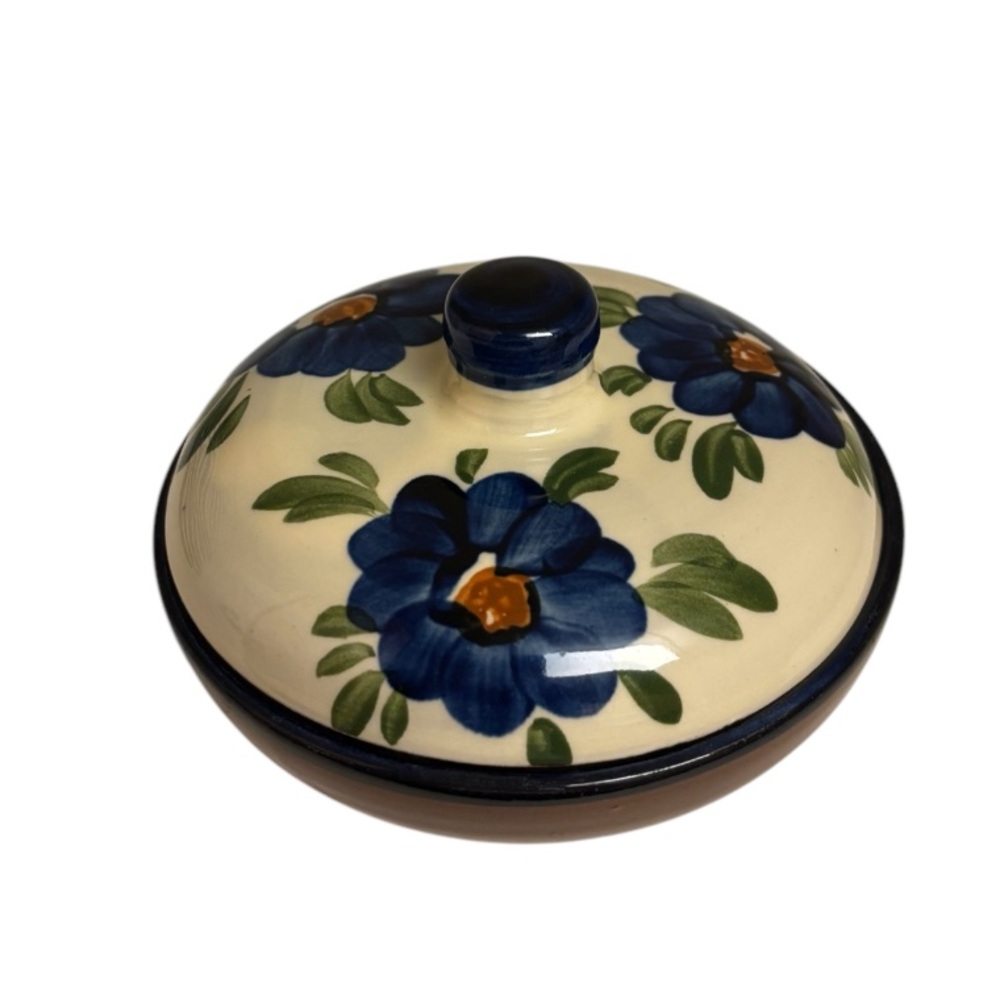 Handmade Polish Lidded Pottery Bowl. - Picture 2 of 7
